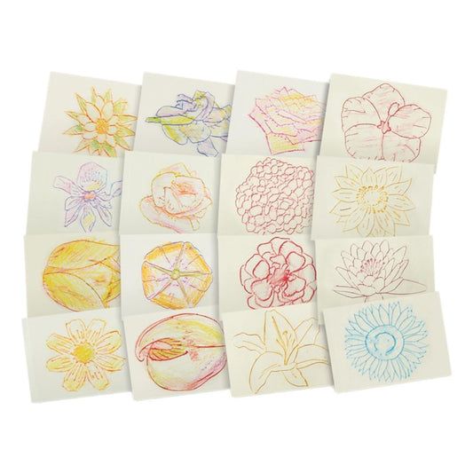 Flowers Rubbing Plates (Set of 16) - EconoCrafts