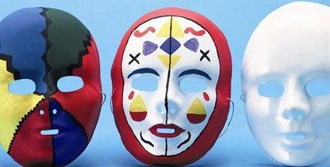 DIY White Face Masks (12 Pack) - EconoCrafts