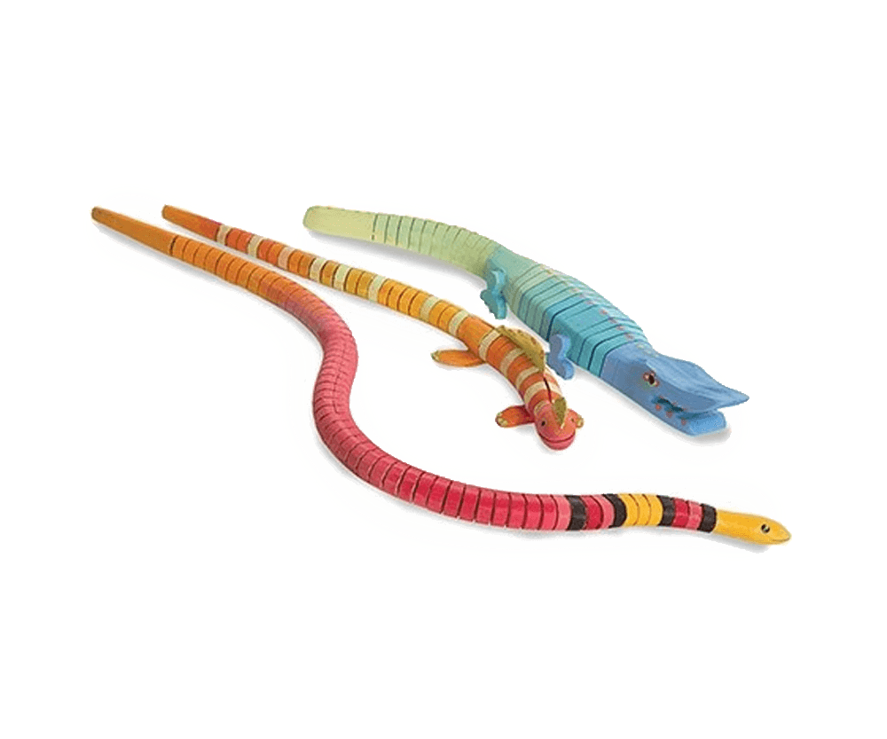 Flexible Wooden Alligators (6 Pack) - EconoCrafts