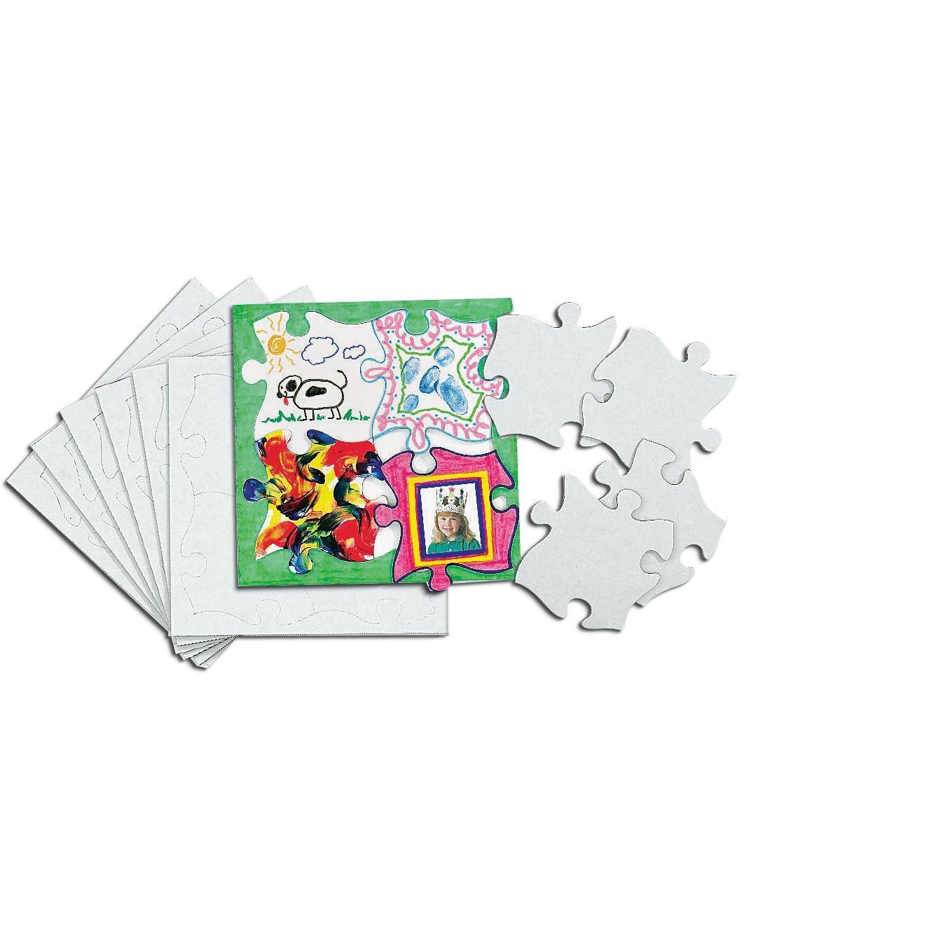 Large Cardboard Puzzle Pieces (32 Pack) - EconoCrafts