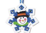 Snowman Snowflake Christmas Ornaments (12 Pack) - EconoCrafts