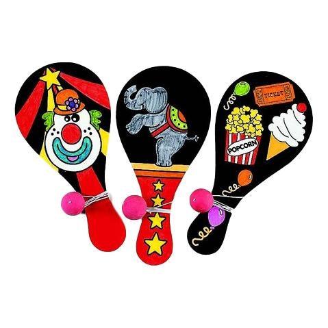 Color Your Own Circus Paddle Balls (12 Pack) - EconoCrafts