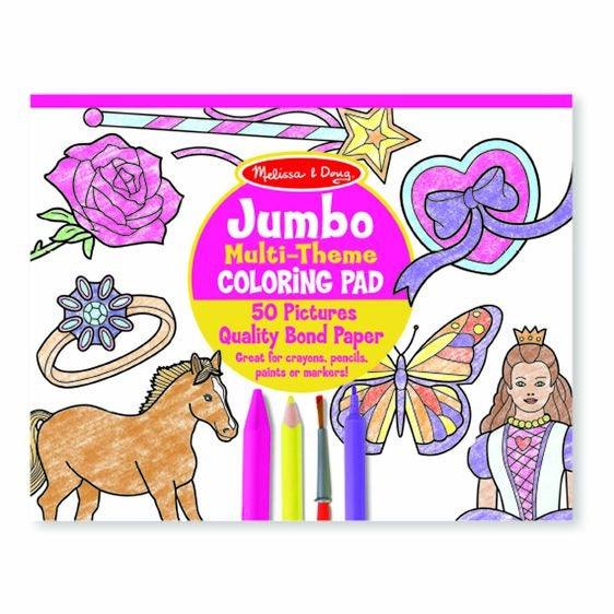 Jumbo Multi-Theme Coloring Pad - Girls - EconoCrafts