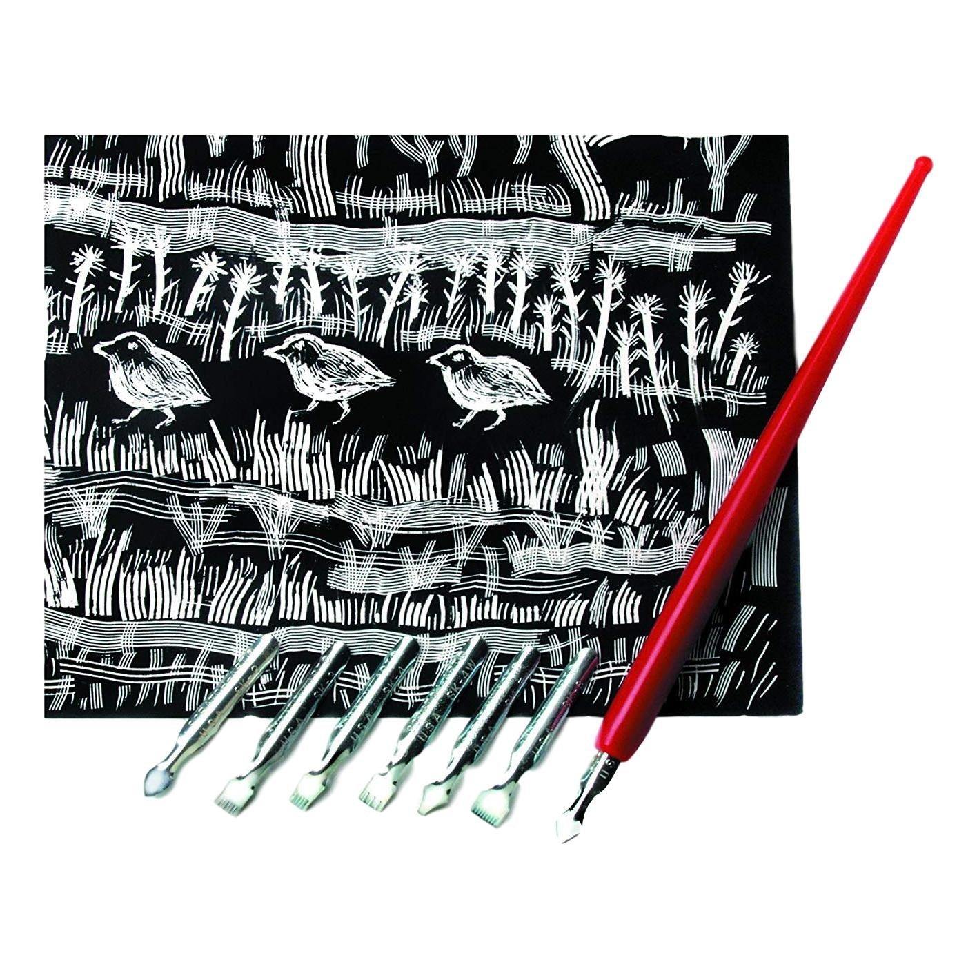 Scratch Art Scratch Tool Set (Set of 7) - EconoCrafts