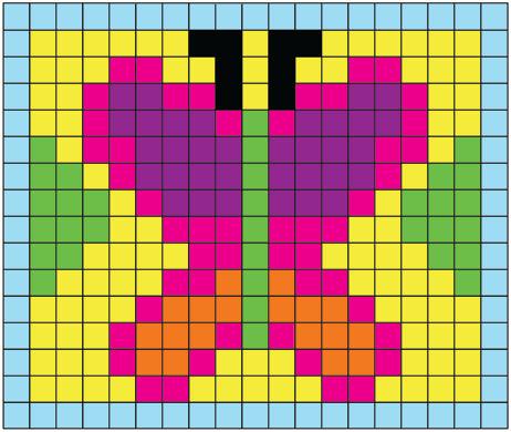 Mosaic Sticker by Number Scenes - Butterfly (12 Pack) - EconoCrafts