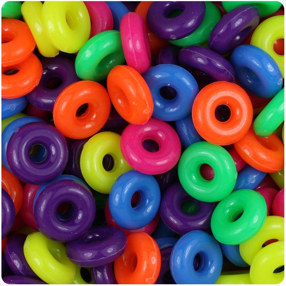 Ring Beads - Neon Multi - EconoCrafts