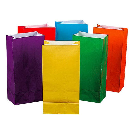 Bright Colored Paper Bags (12 Pack) - EconoCrafts