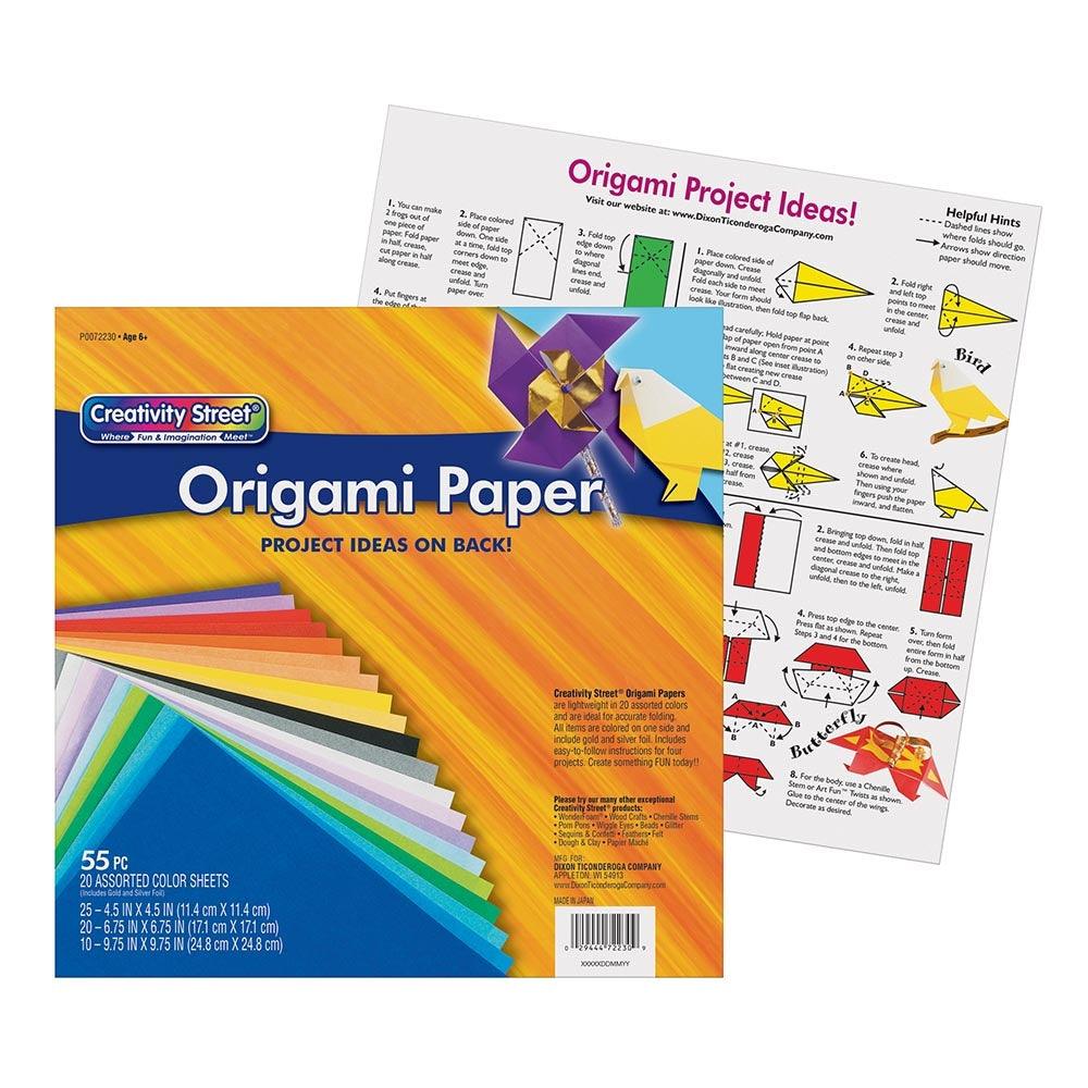 Origami Paper - Assorted Sizes (55 Sheets) - EconoCrafts