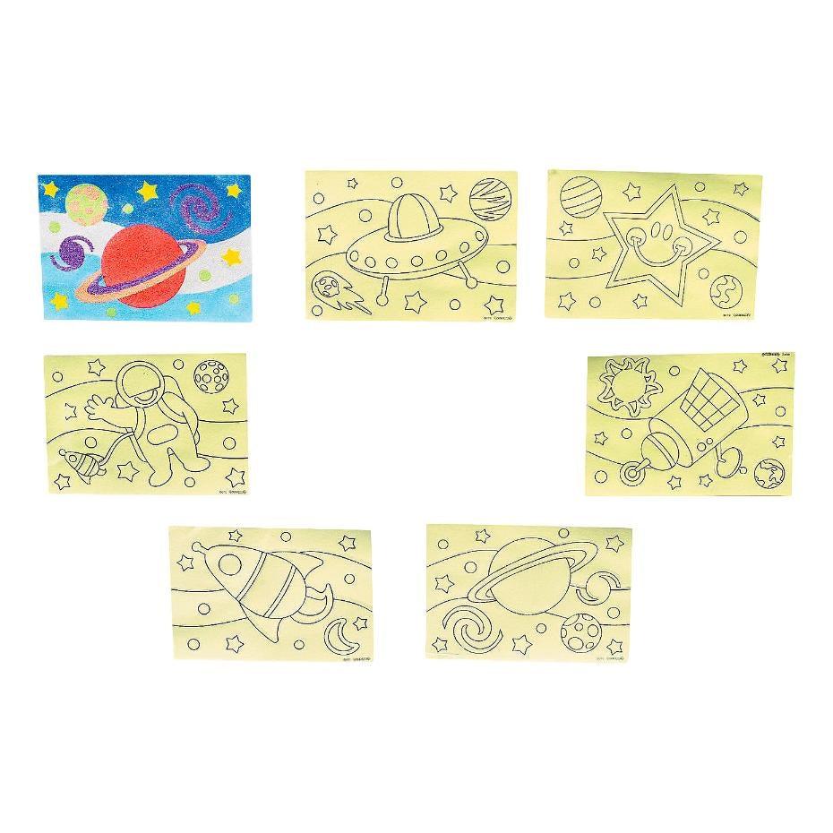 Outer Space Sand Art Pictures (24 Pack) - EconoCrafts