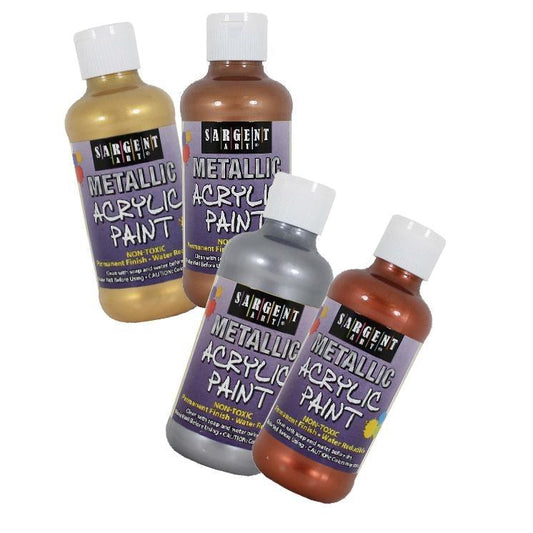 Sargent Art Metallic Acrylic Paint - 4 Pack - EconoCrafts