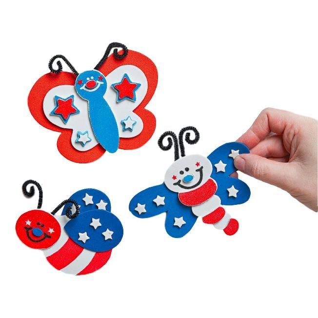 Patriotic Bug Magnet Craft Kit (12 Pack) - EconoCrafts