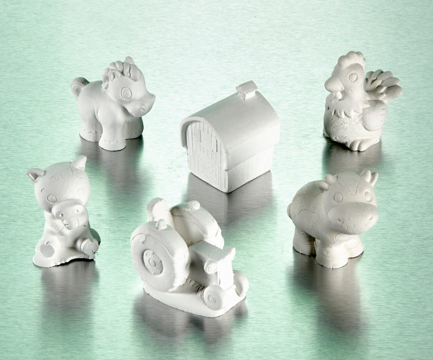 Plaster Figurines - Farm (12 Pack) - EconoCrafts