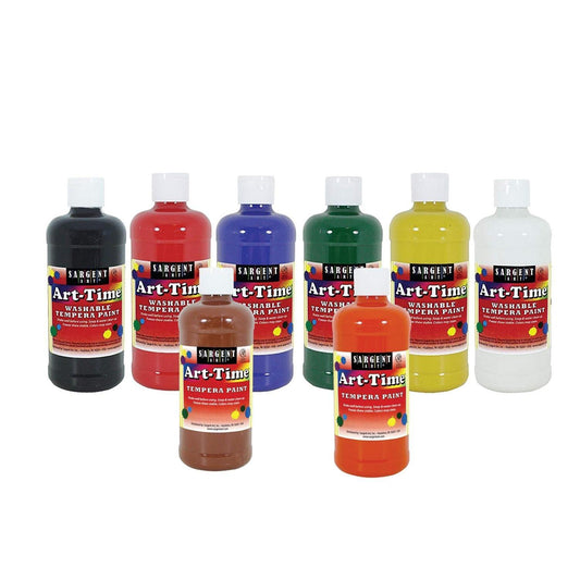 Sargent Art Tempera Paint - 16 oz (Set of 12) - EconoCrafts