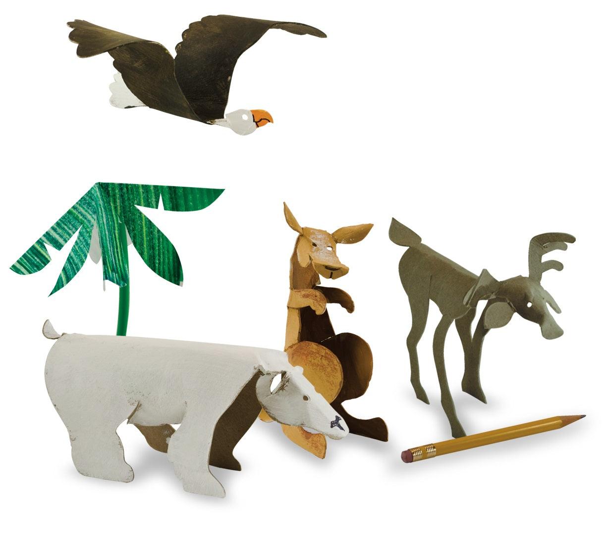 Wild Animal Sculpture Cards (24 Pack) - EconoCrafts
