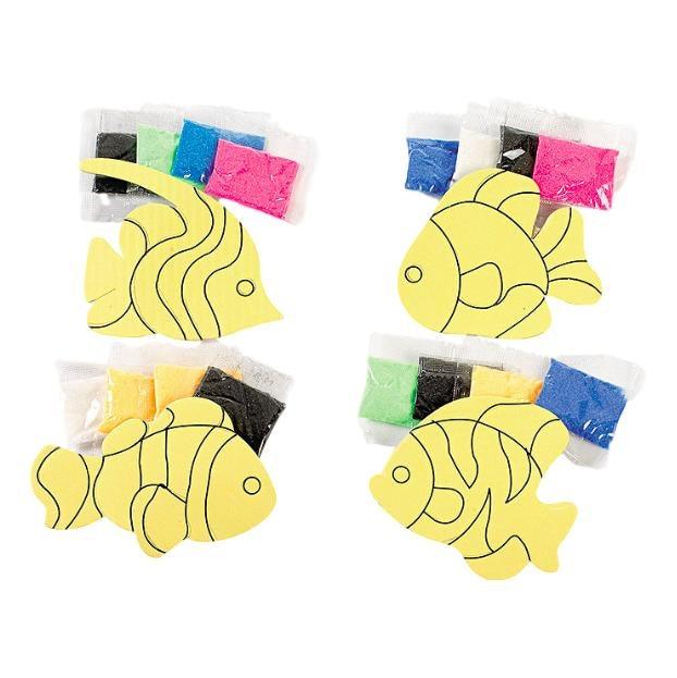 Sand Art Fish Magnets (12 Pack) - EconoCrafts