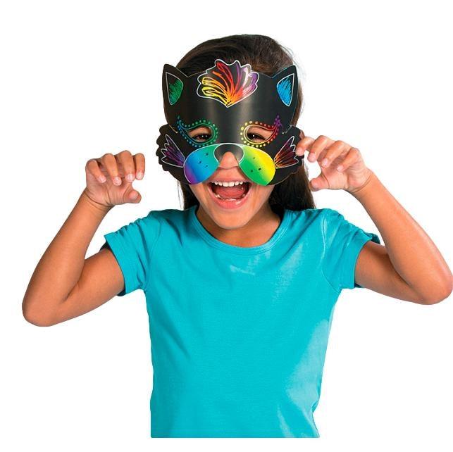 Scratch Art Animal Masks (24 Pack) - EconoCrafts