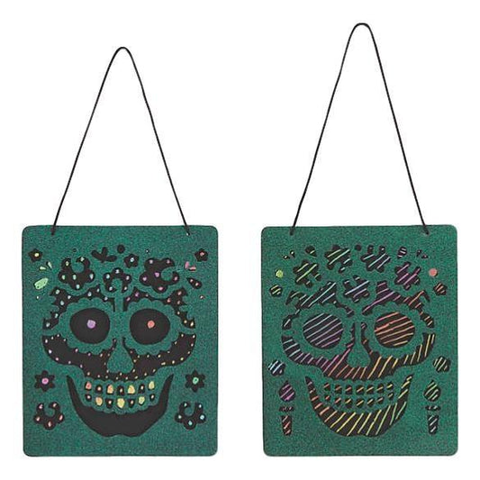 Scratch Art Day of the Dead Ornaments (12 Pack) - EconoCrafts