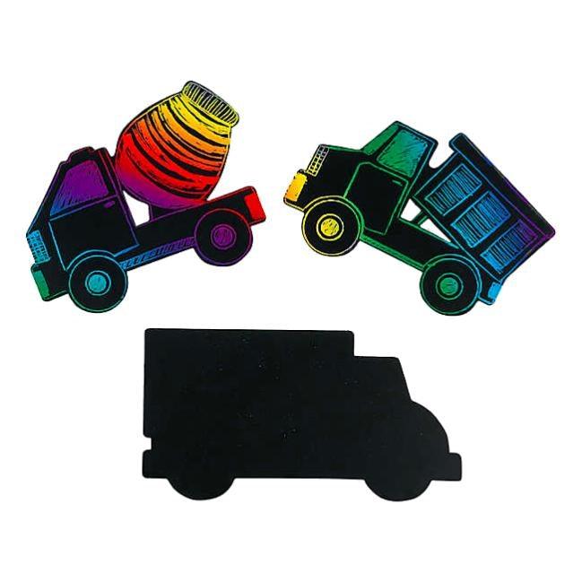 Scratch Art Trucks (24 Pack) - EconoCrafts