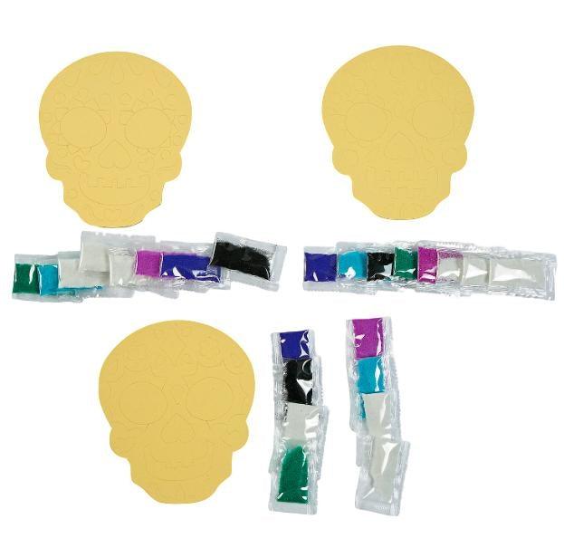 Sugar Skull Sand Art Pictures (12 Pack) - EconoCrafts
