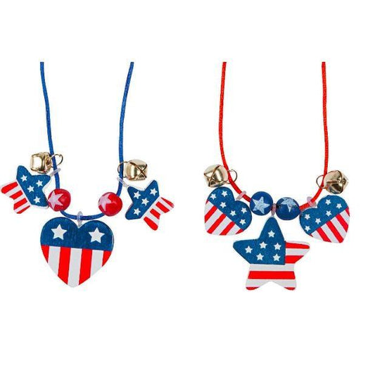 Patriotic Necklace Craft Kit (12 Pack) - EconoCrafts