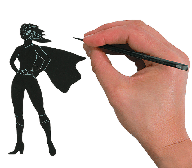 Scratch Art Superheroes (24 Pack) - EconoCrafts