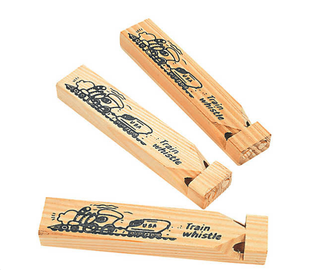 Wooden Train Whistles (12 Pack) - EconoCrafts