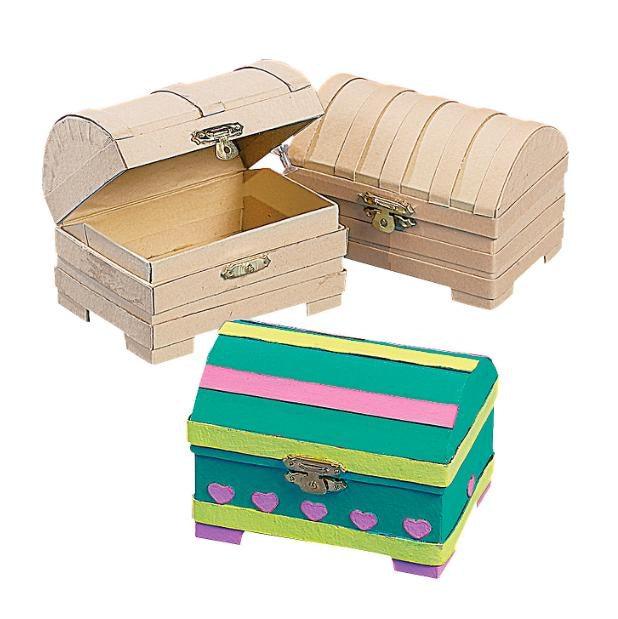 DIY Paper Mache Treasure Chests (12 Pack) - EconoCrafts