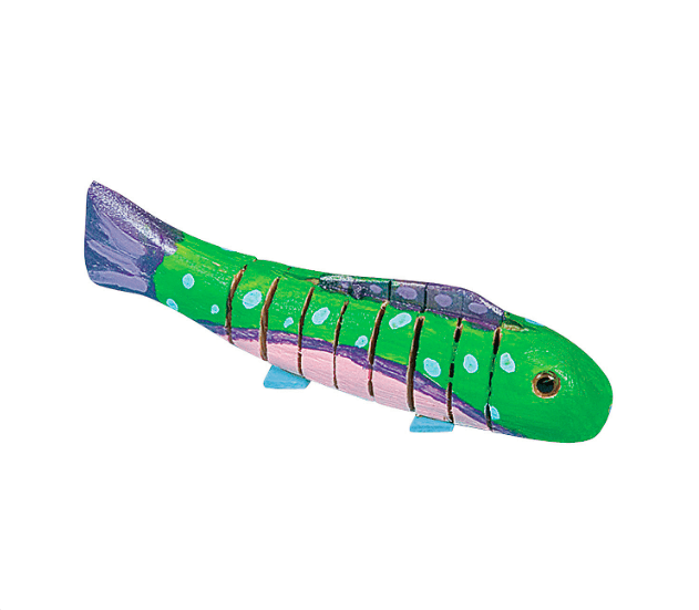 Flexible Wooden Fish (2 Pack) - EconoCrafts