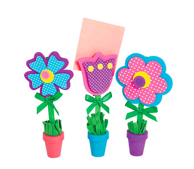 Flower Note Holder Craft Kit (12 Pack) - EconoCrafts