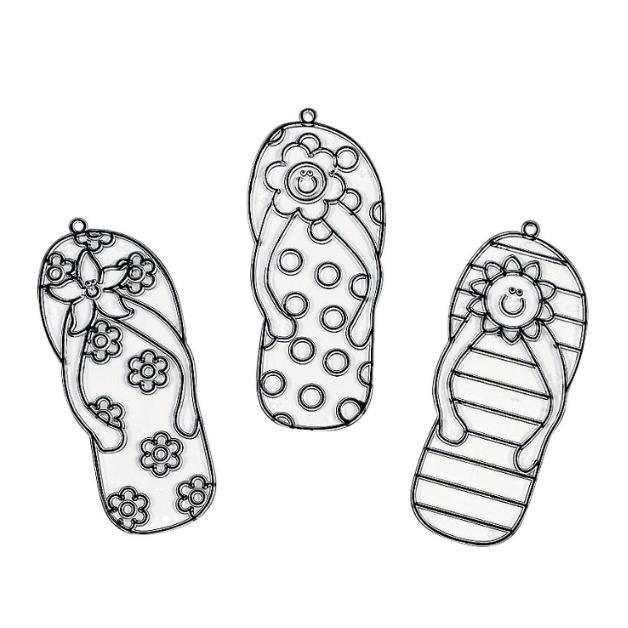 Flip Flop Suncatchers (12 Pack) - EconoCrafts