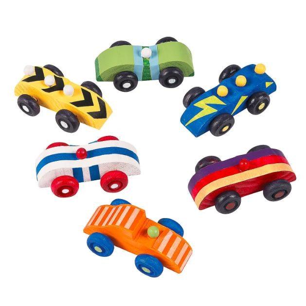 Wooden Car Assortment (12 Pack) - EconoCrafts