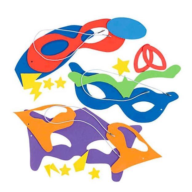 Superhero Mask Craft Kit (12 Pack) - EconoCrafts