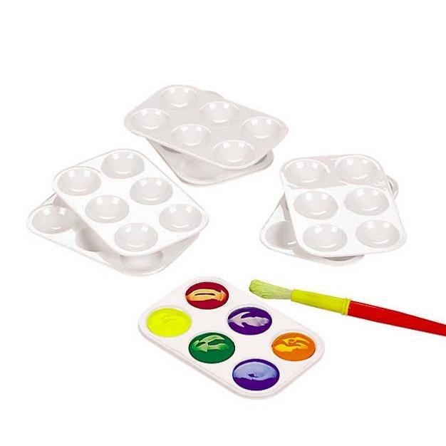 Rectangular Paint Palettes (12 Pack) - EconoCrafts