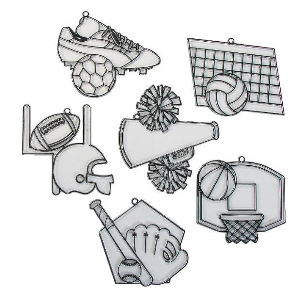 Sports Suncatchers (24 Pack) - EconoCrafts
