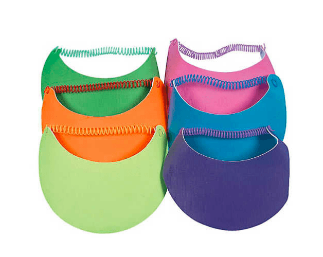 Foam Visors With Coil Band (12 Pack) - EconoCrafts