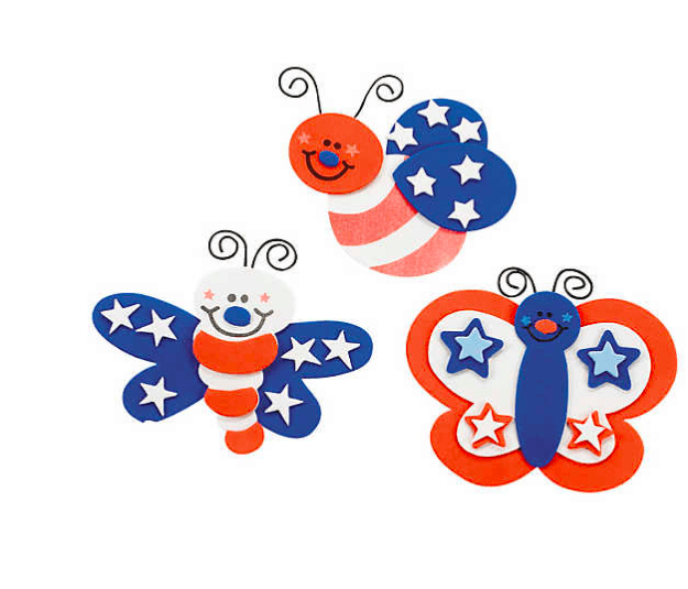 Patriotic Bug Magnet Craft Kit (12 Pack) - EconoCrafts