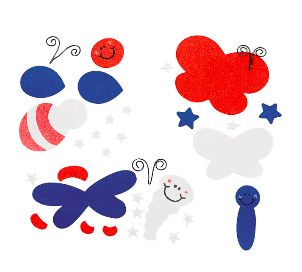 Patriotic Bug Magnet Craft Kit (12 Pack) - EconoCrafts