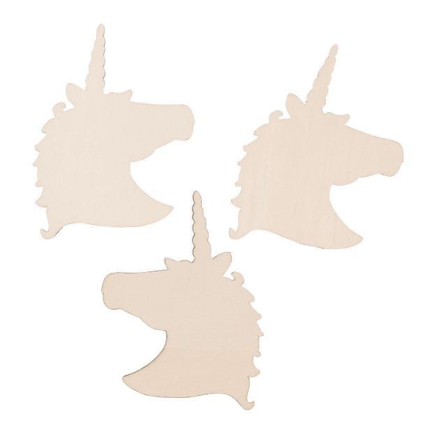 DIY Wooden Unicorn Heads (12 Pack) - EconoCrafts