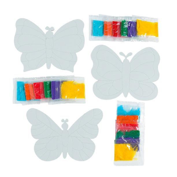 Mosaic Butterfly Sand Art Pictures (12 Pack) - EconoCrafts