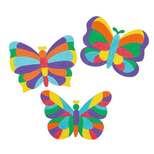 Mosaic Butterfly Sand Art Pictures (12 Pack) - EconoCrafts