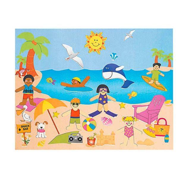 Day at the Beach Sticker Scenes (12 Pack) - EconoCrafts