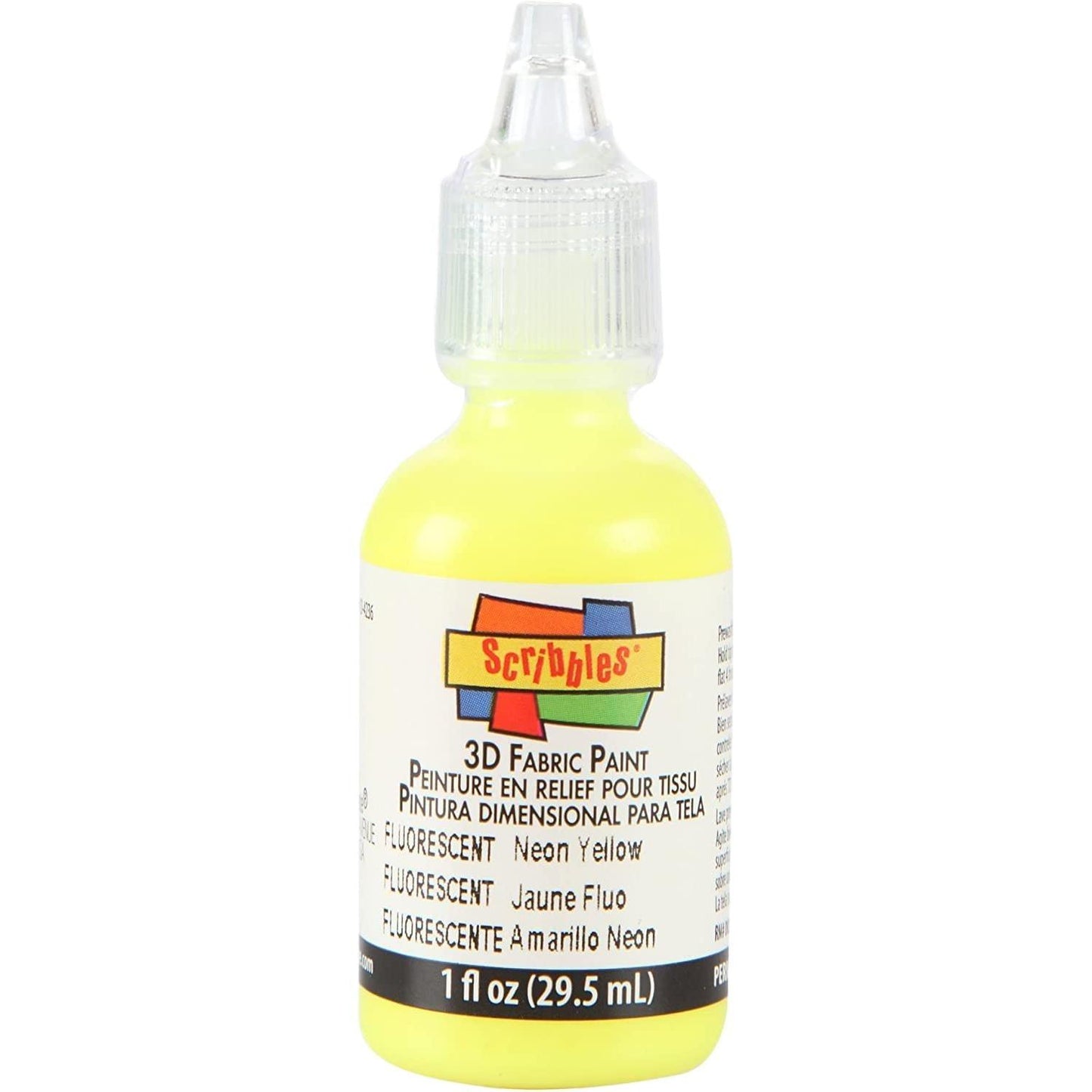3D Fabric Paint - Neon Yellow - EconoCrafts