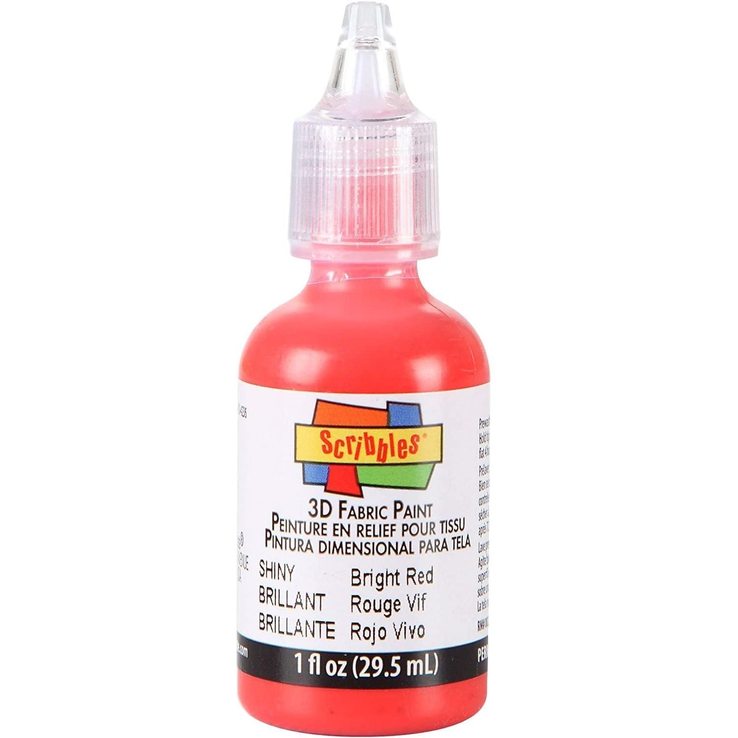 3D Fabric Paint - Red - EconoCrafts