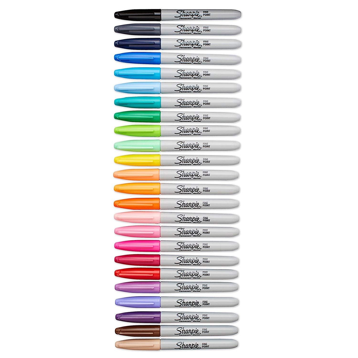 Sharpie Fine Point Markers - Assorted Colors (24 Pack) - EconoCrafts