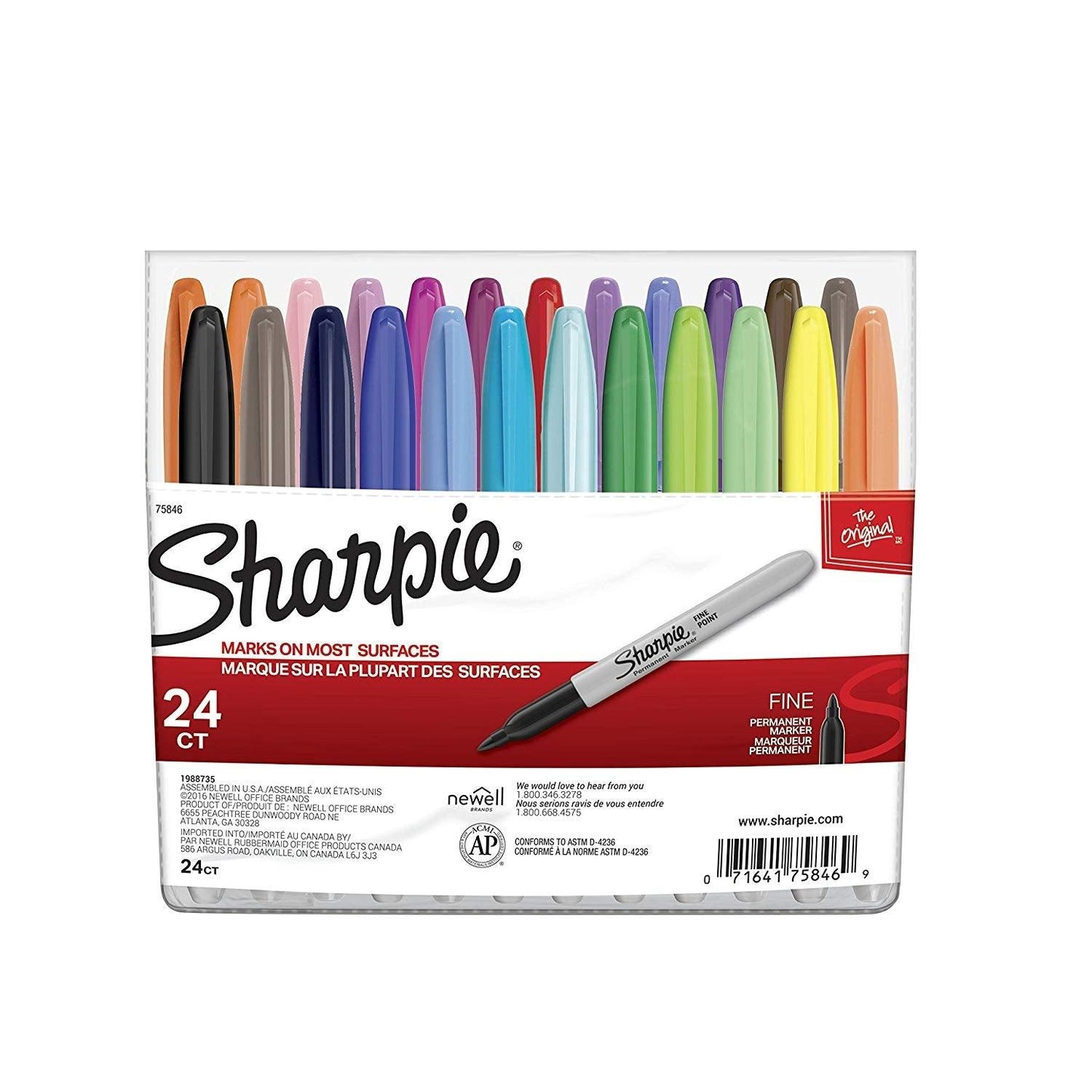 Sharpie Fine Point Markers - Assorted Colors (24 Pack) - EconoCrafts