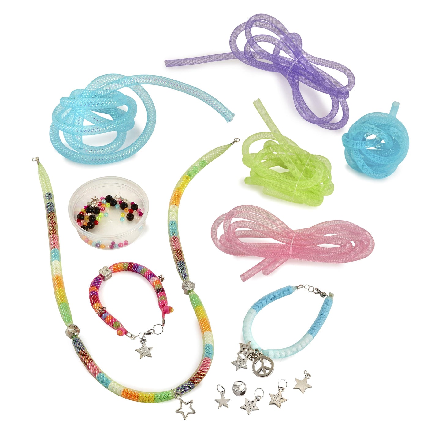Beaded Mesh Jewelry Kit (12 Pack) - EconoCrafts