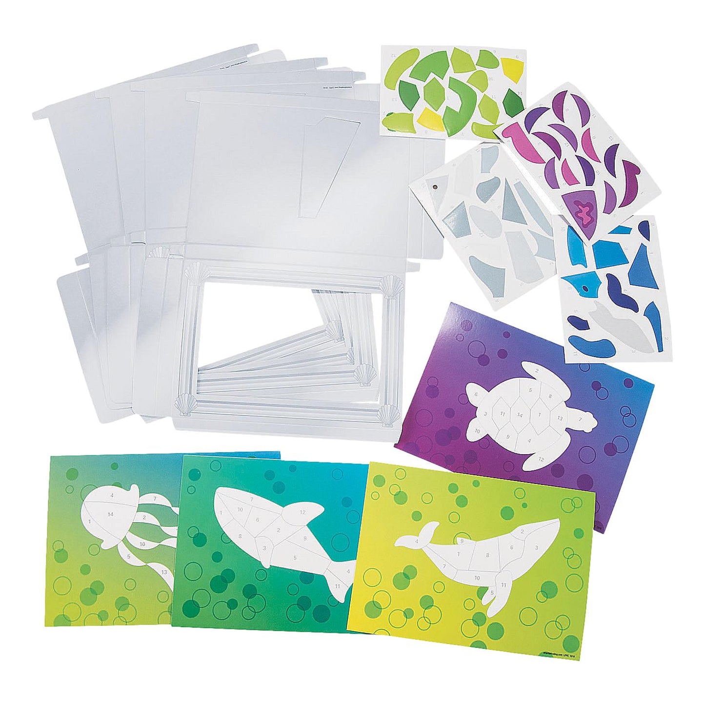 DIY Under the Sea Mosaic Sticker Scenes (12 Pack)