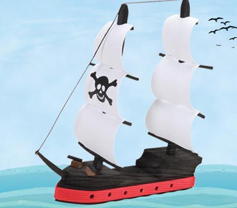 DIY Wooden Pirate Ships (12 Pack) - EconoCrafts