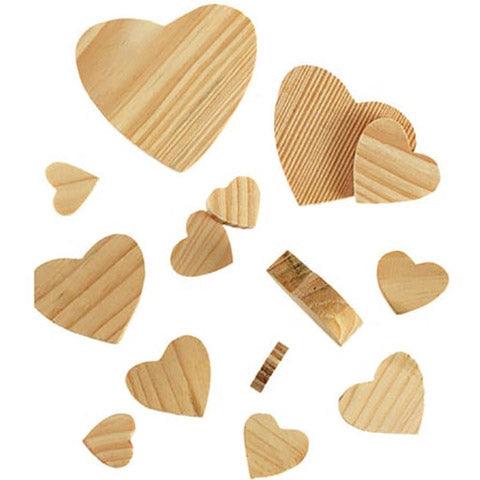 Wooden Heart Shapes (30 Pack) - EconoCrafts