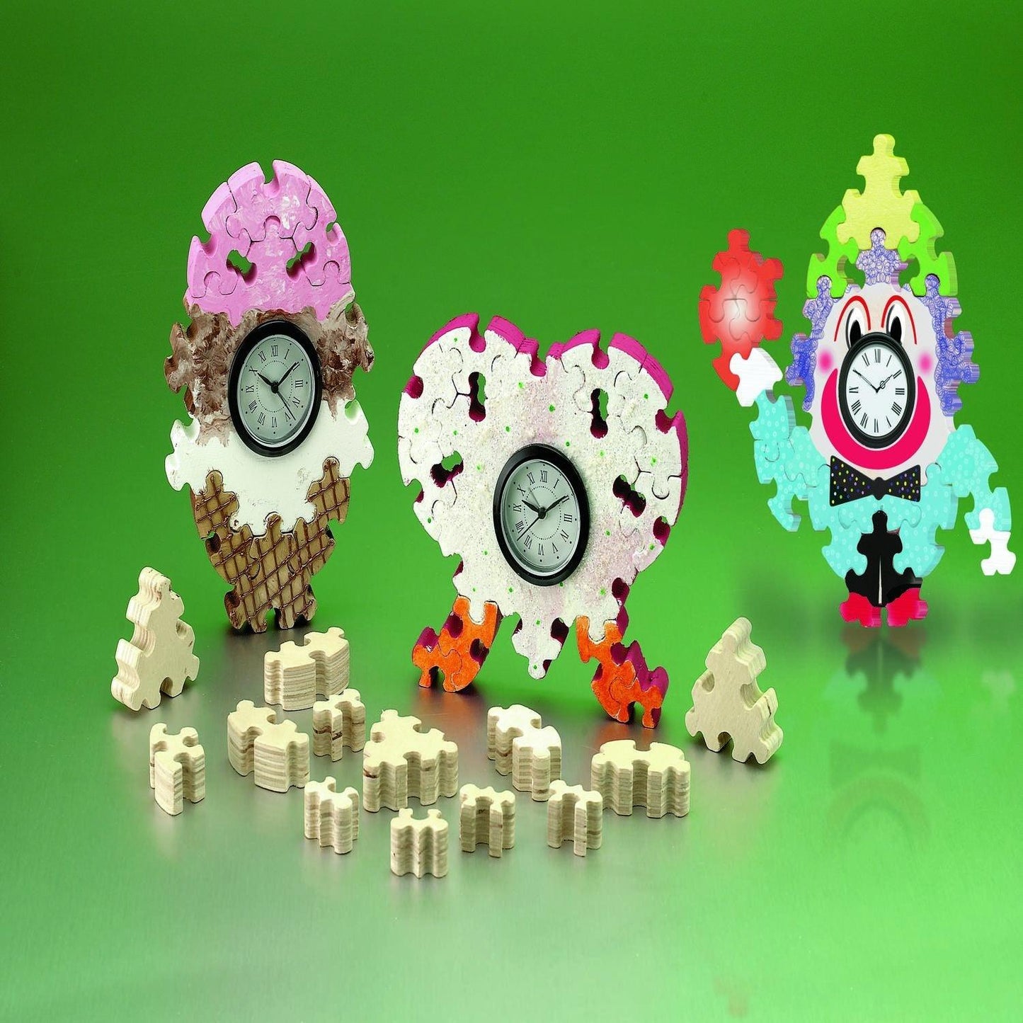 DIY Puzzle Clocks - EconoCrafts